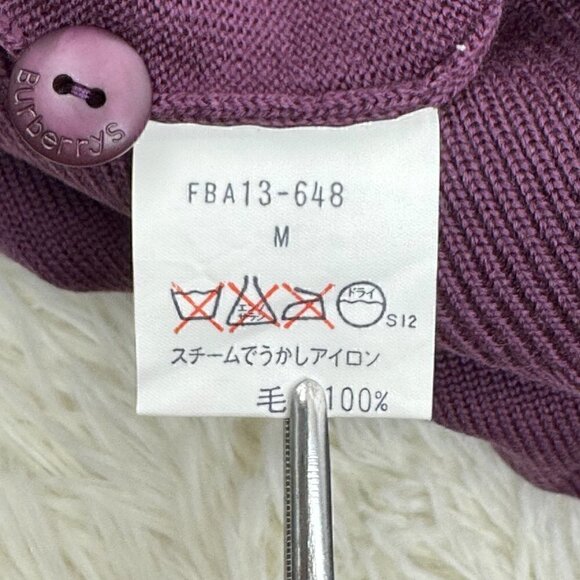 Burberrys Unisex Wool Vintage cardigan - Picture 7 of 9